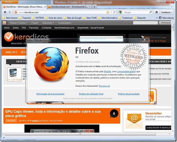 Firefox 9 Beta 1
