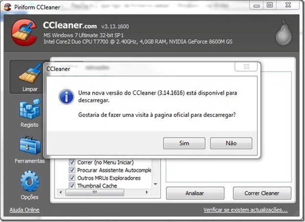 CCleaner 3.14 Update