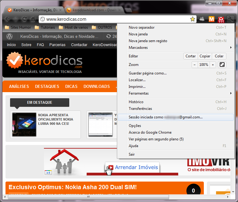 Google Chrome Menu Google Chrome Menu